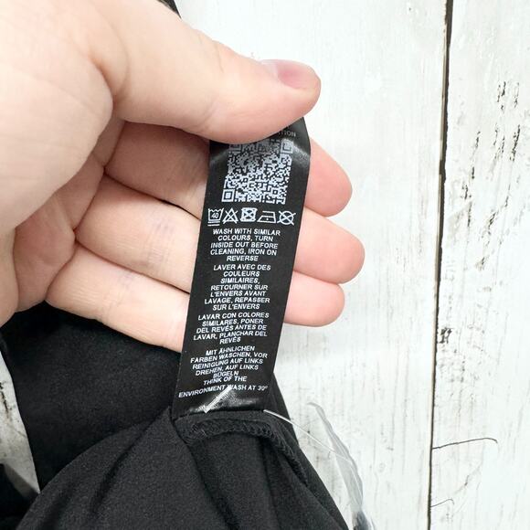 ASOS Dress Women Size 6 Mini Laced Open Black Pleated Ruffled Black Summer - Picture 6 of 8